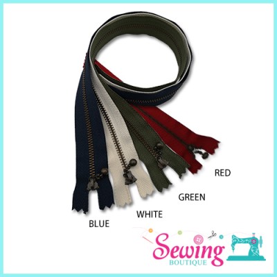 ZIP - BRONZE METAL ZIP (35CM)